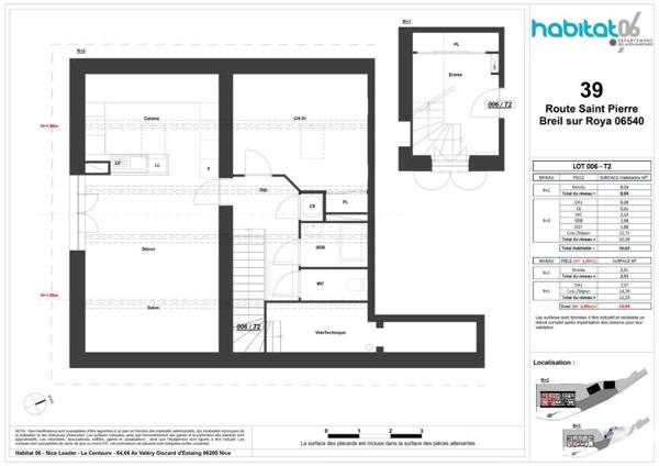  Appartements du 2 au 4 pièces – Breil-sur-Roya 