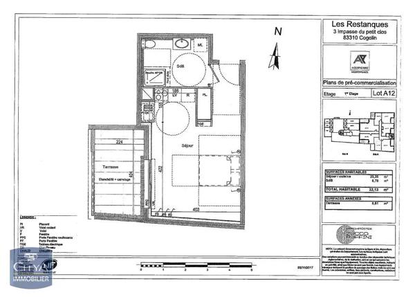 Appartement à louer 1 pièce 32.75m² Cogolin (83310)