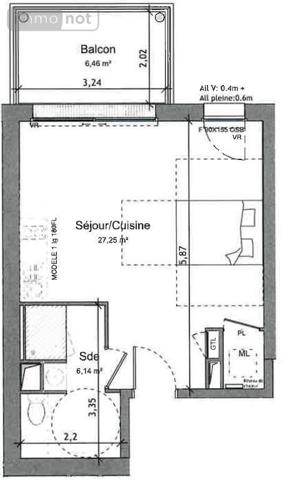 Appartement à louer à Angers dans le Maine-et-Loire (49100), ref : 49009-L103 St-Serge St-Michel
