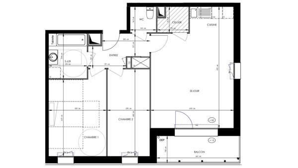 Appartement à vendre 3 pièces 69 m² Lens