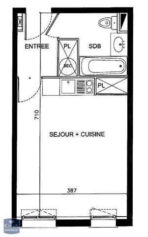 Appartement à louer 1 pièce 26.64m² Saint-Quentin (02100)