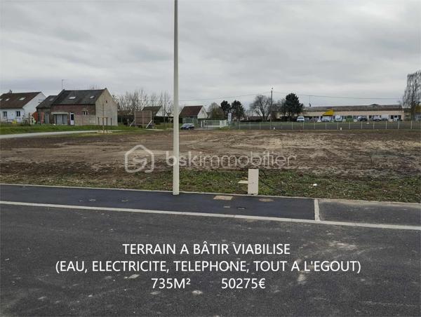 Terrain de 735 m²