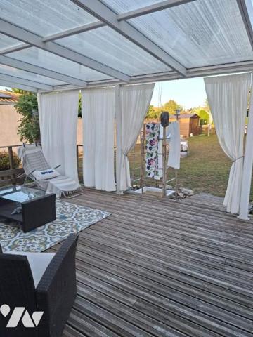 Maison 3 pièces, 2 ch, garage et jardin clos de 730m2