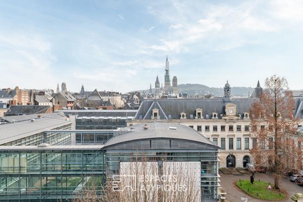 Loft sous les toits avec vue cathédrale