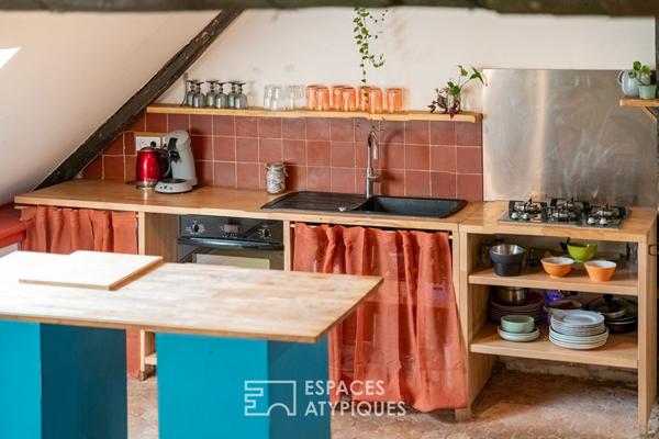 Loft sous les toits avec vue cathédrale
