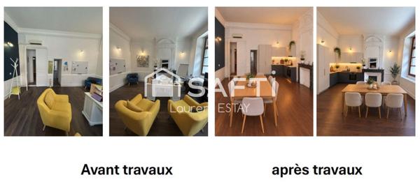 T3 de standing, 87m² avec accés cours