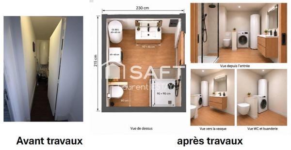 T3 de standing, 87m² avec accés cours