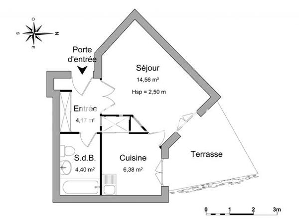 Location Studio 29.5 m² - 18 BIS/20 AV DE LA DIVISION LECLERC Chatillon 92320
