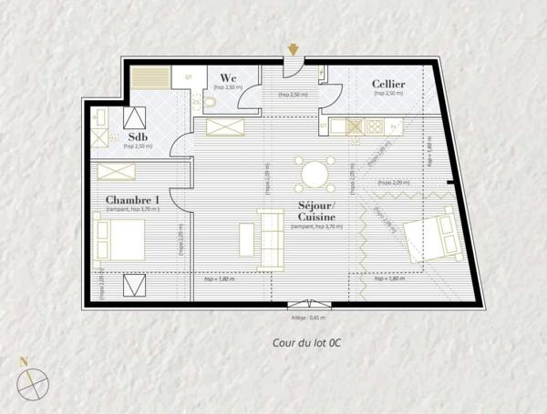 A LOUER – T2 non meublé – Hyper-centre La Rochelle