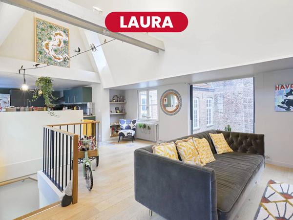 LAURA - T6 de 189m2 - Parking - Ext. - Vieux-Lille prox. Citadelle
