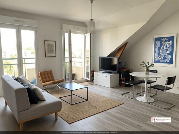 Appartement dernier étage avec balcon,  
Nantes 44100