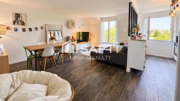 Draveil : duplex 69 m², 3 ch., parking, gare 8 min