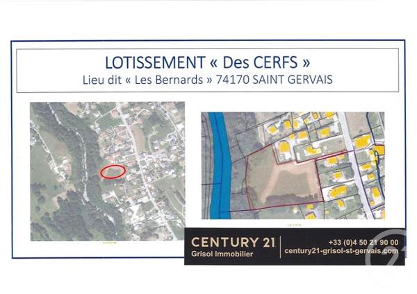 terrain à vendre 1176 m2 ST GERVAIS LES BAINS - 74