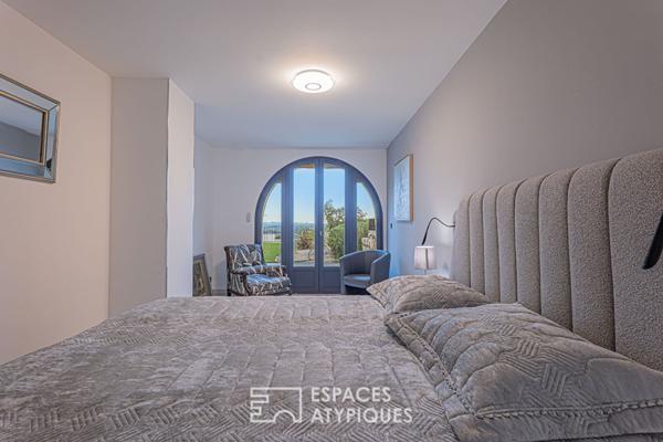 Fabron – Bien d’exception en rez-de-jardin avec vue panoramique mer