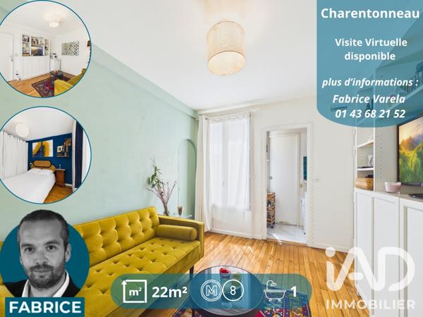 Appartement à vendre 2 pièces 21,88 m² Maisons-Alfort