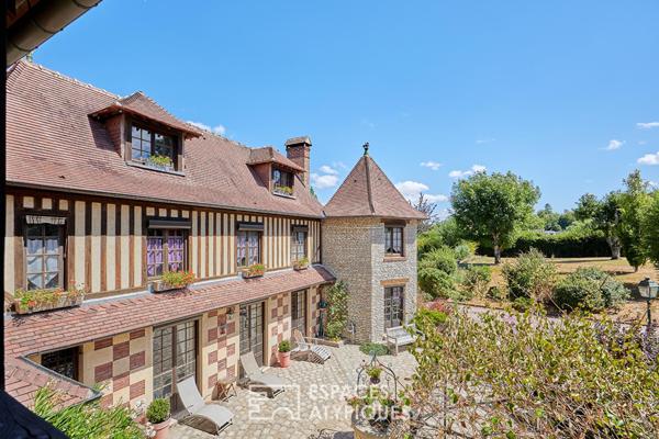 Manoir de caractère avec piscine et parc paysager
