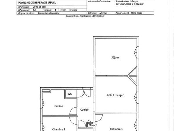 Location Appartement 3 pièces 66.96 m² - 4 RUE GUSTAVE LEBEGUE Nogent Sur Marne 94130