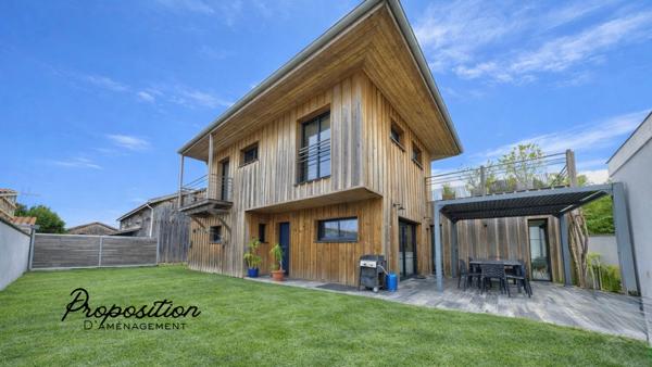 Maison 2020 avec piscine, 5 chambres, centre Arès, à pied plage et commerces