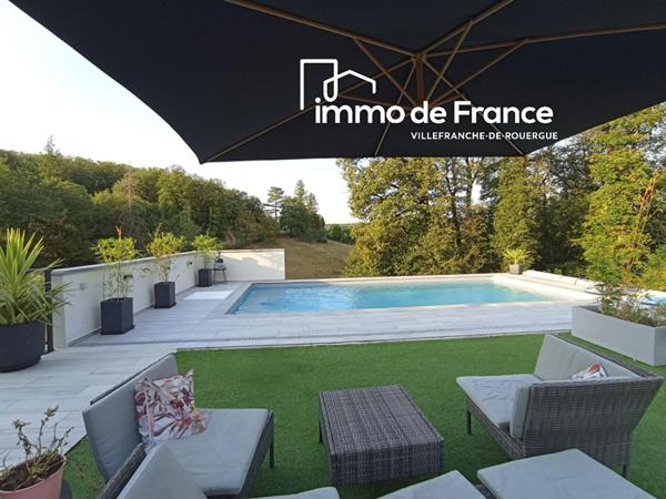 Maison  contemporaine 111 m²  3 chambres, garage + sous sol de 125 m², piscine, terrain de 1296 m²