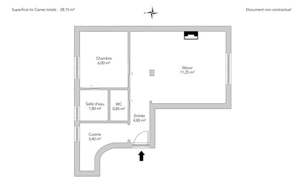 Appartement Paris 18 e - HAUT MONTMARTRE / RUE BERTHE
