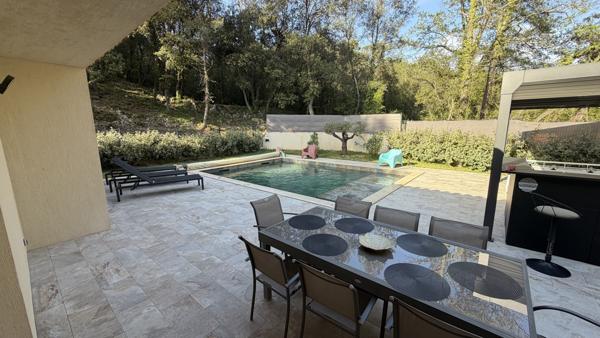 La Motte (83920)-Villa plain-pied RT2020-Piscine-Ecrin de verdure