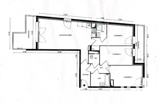 Appartement à vendre 4 pièces 81 m² Herblay-sur-Seine
