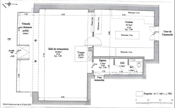 Restaurant à vendre 76 m² Paris 18