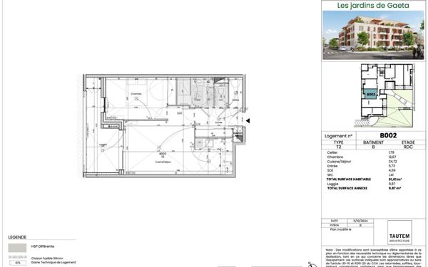 Appartement à vendre    2 pièces • 51,01 m2 Frontignan