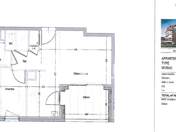 Location Appartement 2 pièces 42.12 m² - 33 AVENUE DE GENEVE Thonon Les Bains 74200