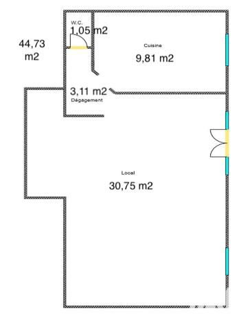 Murs commerciaux  à vendre 44,73 m² Cavaillon