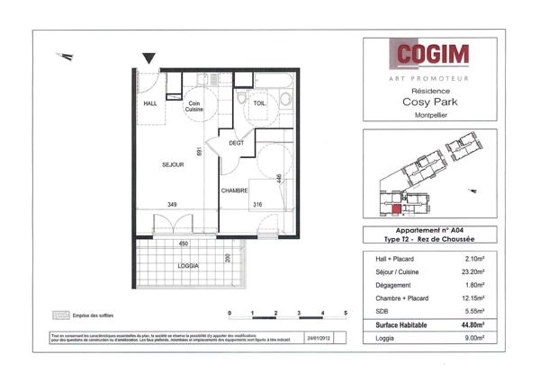 Appartement · Vente Montpellier (34080) 45m²