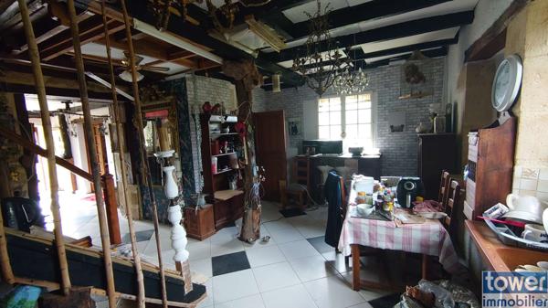 MAISON DE MAITRE 200 m2 ET SA GRANGE EN PIERRE à restaurer sur terrain 4.85 HA BASSE VALLE DU LOT 46700
