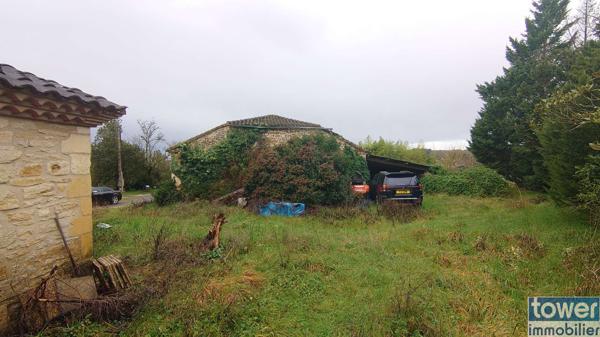 MAISON DE MAITRE 200 m2 ET SA GRANGE EN PIERRE à restaurer sur terrain 4.85 HA BASSE VALLE DU LOT 46700