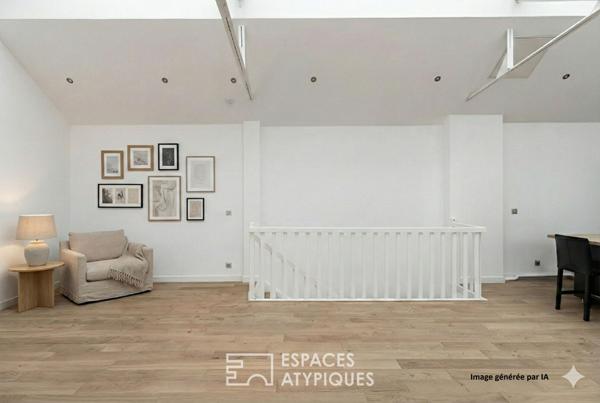 Loft atypique sur deux niveaux avec balcon à deux pas des Halles de Wazemmes