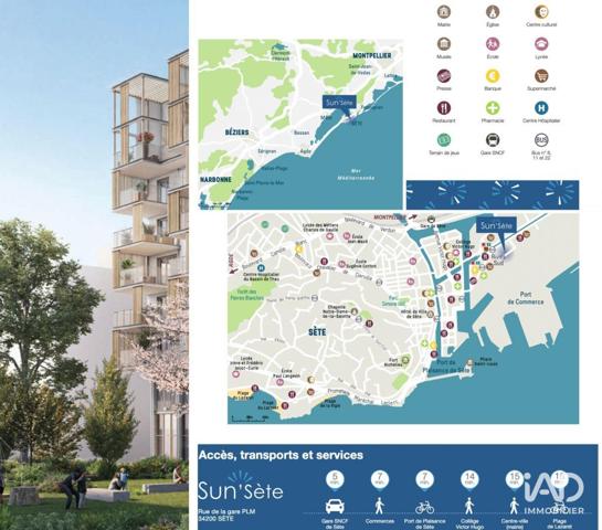 Appartement à vendre 3 pièces 63 m² Sète