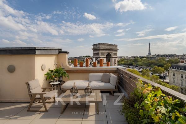 Penthouse d'exception sur l'Arc de Triomphe.