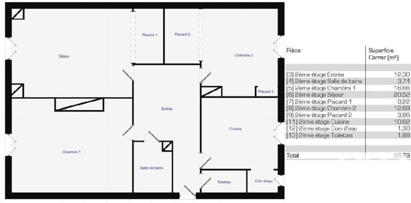 Appartement à vendre 4 pièces 87 m² Fontaine