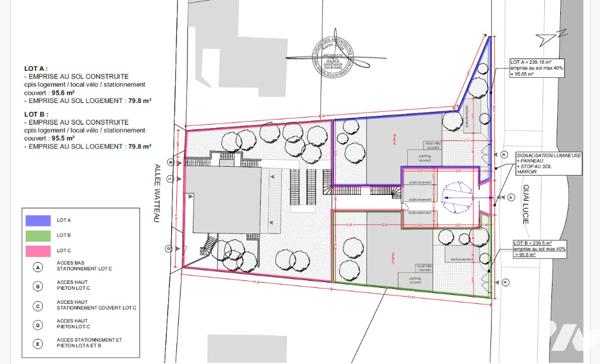 Terrain à bâtir 239,18 m²  Face Marne