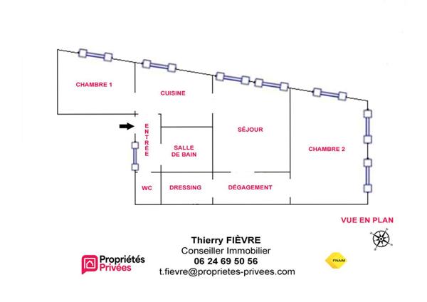 37140 BOURGUEIL APPARTEMENT T3  65 m2