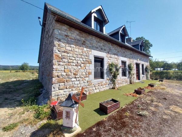Une belle propriété à fort potentiel pour profiter du calme de la campagne.
Vous recherchez un cadre paisible et authentique, tout en profitant de beaux espaces ? Cette habitation en pierre offre un environnement idéal pour construire de beaux projets en famille.

La maison d’une surface de 94,73 m² au RDC avec une belle surface disponible à l'étage, bénéficie du charme de l’ancien avec une couverture en ardoises et des menuiseries double vitrage.

  - Au RDC une entrée donne accès à une salle à manger / salon et une cuisine équipée. Un couloir dessert 1 chambre, 1 Bureau ou une 2ème chambre, 1 cellier, 1 salle de bain , 1 WC et 1 garage.
  - A l'étage des travaux en cours, offre une belle opportunité de créer des chambres ou des espaces supplémentaires adaptés à votre famille. (Photos de l'étage sur demande).
    
De nombreux travaux de rénovation ont été réalisés récemment (factures à l'appui) : Au rez-de-chaussée différentes pièces ont été refaites, l'assainissement complet refait aux normes (Certificat SPANC) ainsi que le bardage du bâtiment.

Implanté sur un terrain de 3063m², un bâtiment d'environ 70m² à proximité de l'habitation pourra être utilisé selon vos besoins : atelier, espace de rangement, garage.

Ce bien vous intéresse n'hésitez pas à me contacter