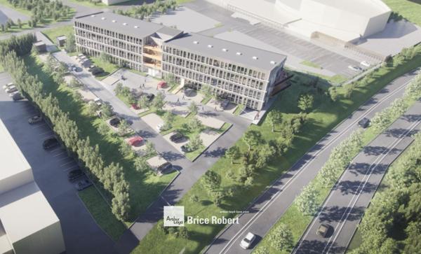 Bureaux neufs à vendre ou à louer à Rillieux La Pape architecture moderne