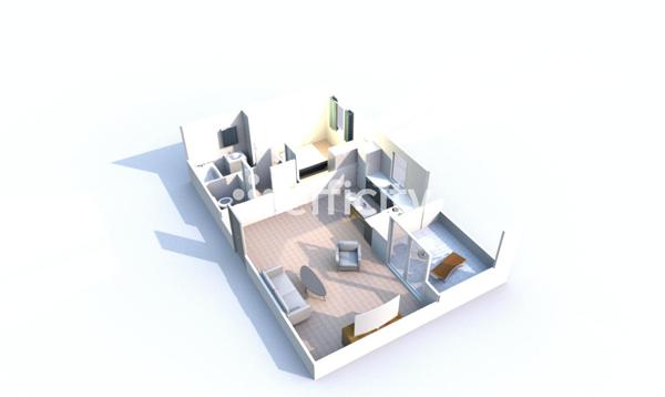 Appartement 2 pièces - 54 m² Exclusivité efficity