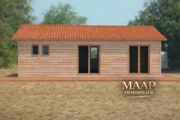 🌿 Chalet bois écologique à terminer sur terrain nature – Projet rare 50 000 €