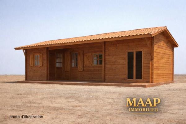 🌿 Chalet bois écologique à terminer sur terrain nature – Projet rare 50 000 €