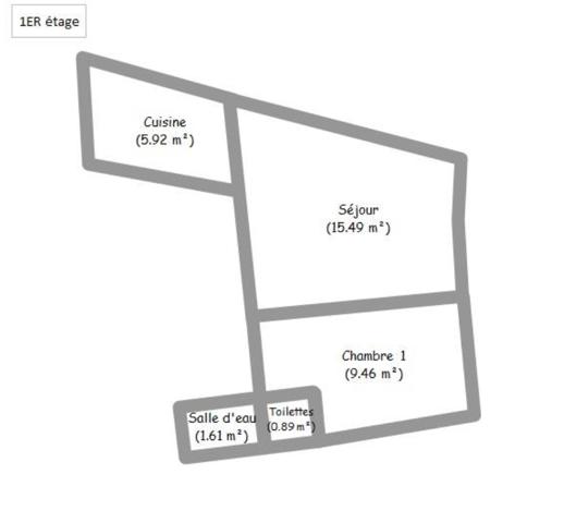 Appartement 2 pièces - 34 m²