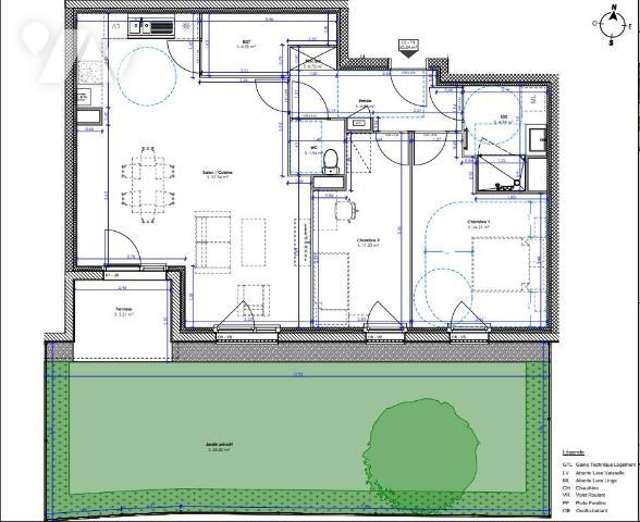VENTE APPARTEMENT T3 REZ DE JARDIN - DUNKERQUE