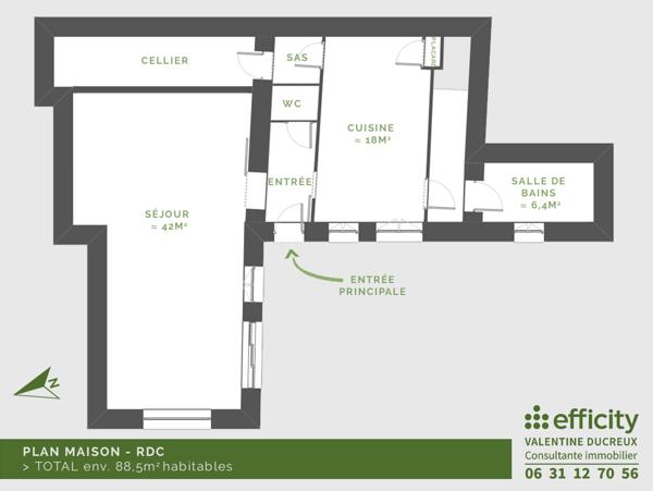 Maison 5 pièces - 147 m² Exclusivité efficity