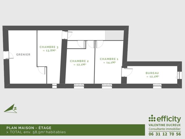 Maison 5 pièces - 147 m² Exclusivité efficity