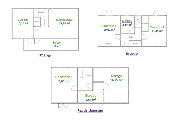 Maison 4 pièces - 82 m² Exclusivité efficity