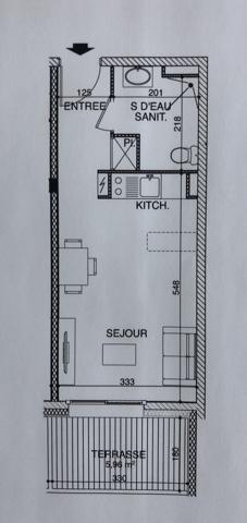T1 avec terrasse quartier les Minimes